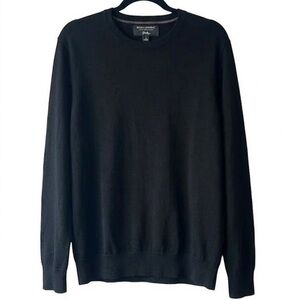Banana Republic Italian Merino Wool Crewneck Sweater, Black, Size L - by Baruffa